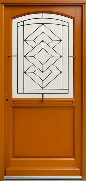 GD MENUISERIES - Porte d'entrée Bois Vitrée, ELIOTH H215 x L90 cm Côte Tableau p.Droit - large