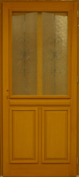 GD MENUISERIES - Porte d'entrée Bois Vitrée Sandy, H215 x L90 cm Côte Tableau p.Gauche (Poignée, Barillet ref N158RPL -IN158RCI) - large