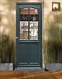 GD MENUISERIES - Porte d'entrée Bois Vitrée Sabrina Gris Anthr., H215 x L90 cm Côte Tableau, p.Droit - vignette