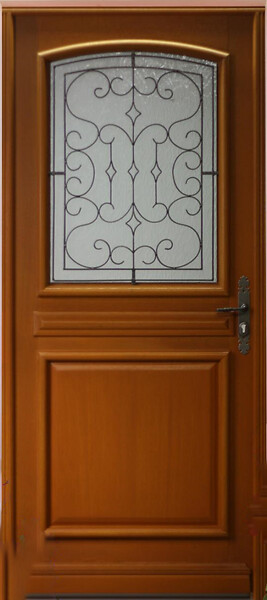 GD MENUISERIES - Porte d'entrée Bois Vitrée Perault, H215 x L90 cm Côte Tableau p. Gauche - large