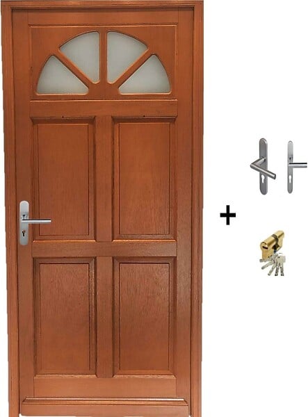 GD MENUISERIES - Porte d'entrée Vitrée Ferji, H215 x L80 cm Côte Tableau p.Droit (Poignée, Barillet ref N158RPL -IN158RCI) - large