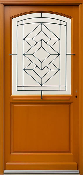 GD MENUISERIES - Porte d'entrée Bois Vitrée, ELIOTH H215 x L90 cm Côte Tableau p. Gauche - large