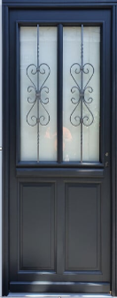 GD MENUISERIES - Porte d'entrée Bois Vitrée Sobra, H215 x L90 cm Côte Tableau p.Gauche - large
