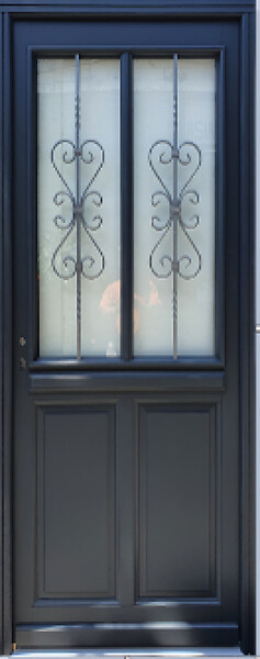 GD MENUISERIES - Porte d'entrée Bois Vitrée Sobra, H215 x L90 cm Côte Tableau, p.Droit - large