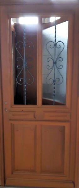 GD MENUISERIES - Porte d'entrée Bois Vitrée Mathis, H200 x L90 cm Côte Tableau p.Droit - large