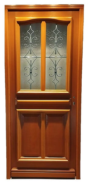 GD MENUISERIES - Porte d'entrée Bois Vitrée Vauban, H200 x L80 cm Côte Tableau p. Gauche - large