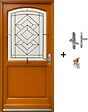 GD MENUISERIES - Porte d'entrée Bois Vitrage Transparent, ELIOTH H215 x L90 cm Côte Tableau p.Gauche (Poignée, Barillet ref N158RPL -IN158RCI) - vignette