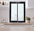 GD MENUISERIES - Fenetre Coulissante Aluminium H105 x L100 cm Gris Gris Anthr 2 vantaux - vignette