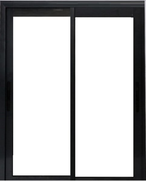 GD MENUISERIES - Fenetre Coulissante Aluminium H105 x L100 cm Gris Gris Anthr 2 vantaux - large