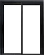 GD MENUISERIES - Fenetre Coulissante Aluminium H115 x L100 cm Gris Gris Anthr 2 vantaux - vignette