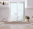 GD MENUISERIES - Fenetre Coulissante Aluminium H105 x L100 cm Blanc 2 vantaux - vignette