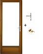 GD MENUISERIES - Porte Fenetre Bois 1 Vantail H215 x L90 cm Côte Tableau Tirant Gauche (Poignée, Barillet ref 01245F924) - vignette