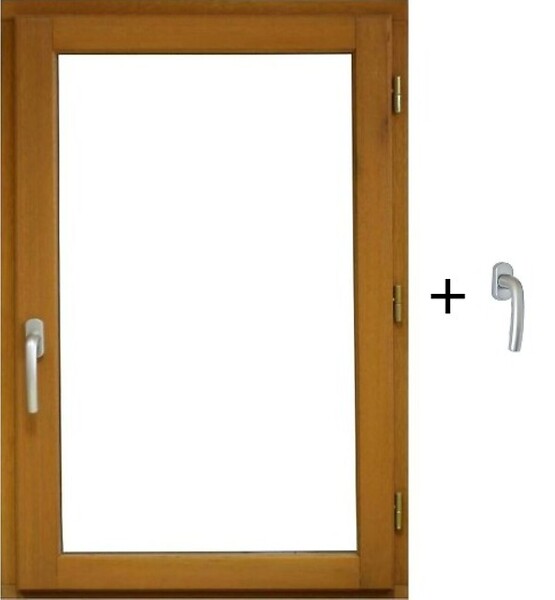 GD MENUISERIES - Fenetre Bois 1 Vantail H75 x L50 cm Côte Tableau Tirant Droite, poignee (ref 010220F9) - large