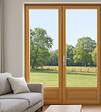GD MENUISERIES - Porte Fenetre Bois 2 Vantaux H205 x L120 cm Côte Tableau (Poignée, Barillet ref 01245F924) - vignette