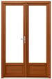 GD MENUISERIES - Porte Fenetre Bois 2 Vantaux H205 x L120 cm Côte Tableau (Poignée, Barillet ref 01245F924) - vignette