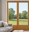 GD MENUISERIES - Porte Fenetre Bois 2 Vantaux H225 x L120 cm Côte Tableau - vignette