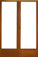 GD MENUISERIES - Porte Fenetre Bois 2 Vantaux H225 x L120 cm Côte Tableau - vignette