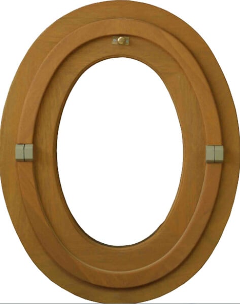 GD MENUISERIES - Oeil De Boeuf Bois Ovale H65 x L50 cm Côte Tableau - large