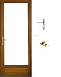 GD MENUISERIES - Porte Fenetre Bois 1 Vantail H205 x L80 cm Côte Tableau Tirant Droite (Poignée, Barillet ref 01245F924) - vignette