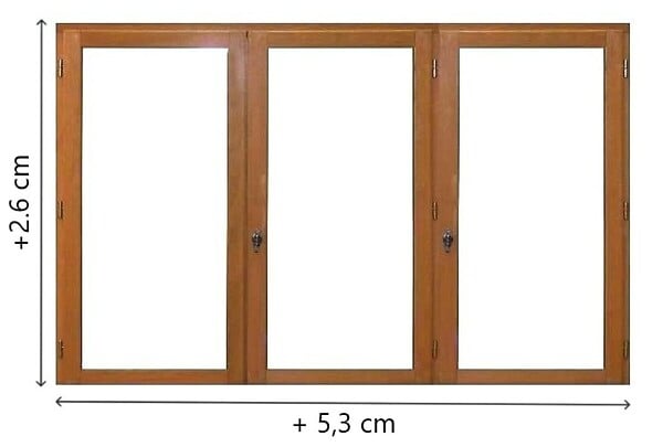 GD MENUISERIES - Fenetre Bois 3 Vantaux H125 x L180 cm Côte Tableau - large