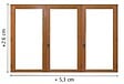 GD MENUISERIES - Fenetre Bois 3 Vantaux H125 x L180 cm Côte Tableau - vignette