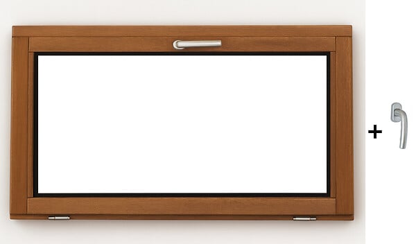 GD MENUISERIES - Chassis Abattant En Bois H60 x L80 cm Côte Tableau, poignee (ref 010220F9) - large