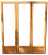 GD MENUISERIES - Porte Fenetre Bois 3 Vantaux H215 x L180 cm Côte Tableau (Poignée, Barillet ref 01245F924) - vignette