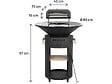 HABITAT ET JARDIN - Barbecue plancha brasero avec four à pizza "César premium"- Ø 81 cm - Noir - vignette