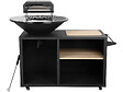 HABITAT ET JARDIN - Barbecue plancha brasero avec four à pizza "Maréchal" - Ø 81 cm  - Noir - vignette