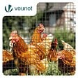 VOUNOT - Grillage a maille soude en acier gaine PVC 13mm fil 0.8mm 1x25m gris - vignette