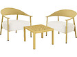 HABITAT ET JARDIN - Salon de jardin en métal et plastique "Céora" - 2 places - Jaune - vignette