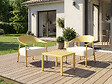 HABITAT ET JARDIN - Salon de jardin en métal et plastique "Céora" - 2 places - Jaune - vignette