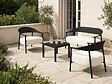 HABITAT ET JARDIN - Salon de jardin en métal et plastique "Céora" - 4 places - Noir - vignette