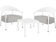 HABITAT ET JARDIN - Salon de jardin en métal et plastique "Céora" - 2 places - Blanc - vignette