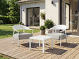 HABITAT ET JARDIN - Salon de jardin en métal et plastique "Céora" - 2 places - Blanc - vignette
