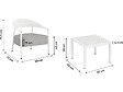 HABITAT ET JARDIN - Salon de jardin en métal et plastique "Céora" - 2 places - Blanc - vignette
