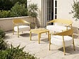 HABITAT ET JARDIN - Salon de jardin en métal et plastique "Céora" - 4 places - Jaune - vignette
