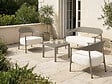 HABITAT ET JARDIN - Salon de jardin en métal et plastique "Céora" - 4 places - Taupe - vignette