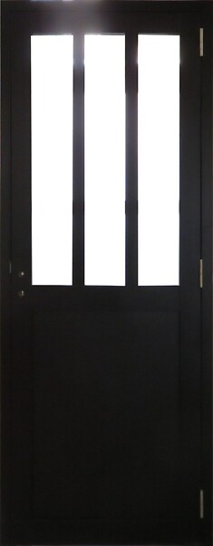 GD MENUISERIES - Bloc Porte Atelier Noir H204 x L83 cm Côte Tableau P.Gauche - large