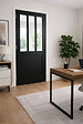 GD MENUISERIES - Bloc Porte Atelier Noir H204 x L83 cm Côte Tableau P.Droit - vignette