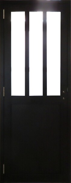 GD MENUISERIES - Bloc Porte Atelier Noir H204 x L83 cm Côte Tableau P.Droit - large