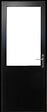 GD MENUISERIES - Bloc Porte Atelier Noir sans meneau H204 x L73 cm Côte Tableau P.Gauche - vignette
