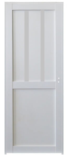 GD MENUISERIES - Bloc Porte Atelier 2 panneaux Blanc H204 x L73 cm Côte Tableau P.Gauche - large