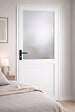 GD MENUISERIES - Bloc Porte Athena BLANC H204 x L83 cm Côte Tableau P.Droit,Poignee - vignette