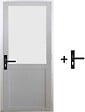 GD MENUISERIES - Bloc Porte Athena BLANC H204 x L83 cm Côte Tableau P.Droit,Poignee - vignette