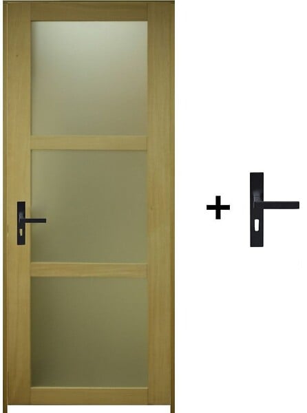GD MENUISERIES - Bloc Porte Ayous Vitrée H204 x L83 cm Côte Tableau P.Droit,Poignee - large
