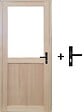 GD MENUISERIES - Bloc Porte Atelier placage chene H204 x L73 cm Côte Tableau P.Gauche, Poignee - vignette
