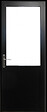 GD MENUISERIES - Bloc Porte Atelier Noir sans meneau H204 x L83 cm Côte Tableau P.Droit - vignette