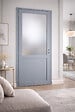 GD MENUISERIES - Bloc Porte Athena Gris Clair Vitrée H204 x L83 cm Côte Tableau P.Droit - vignette