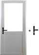 GD MENUISERIES - Bloc Porte Atelier BLANC sans meneau H204 x L83 cm Côte Tableau P.Droit,Poignee - vignette